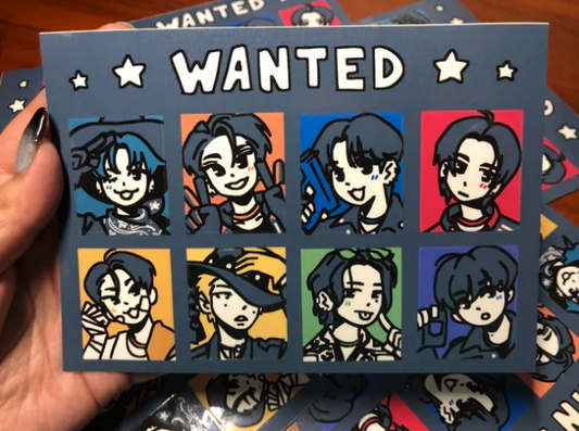 Wanted Sticker Sheets
